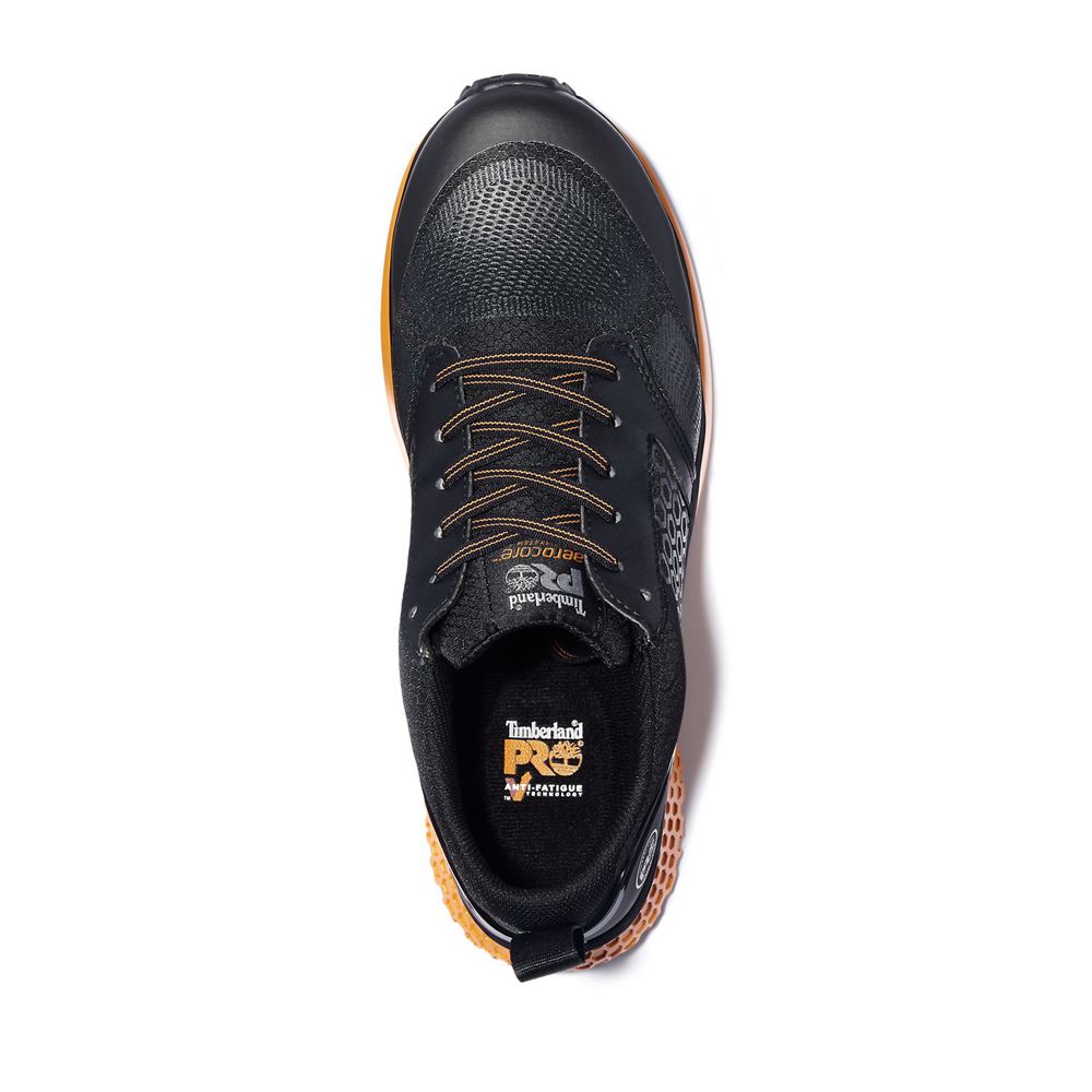 Pantofi De Lucru Timberland Barbati Negrii/Portocalii - Pro® Reaxion Comp Toe - Romania - PQOVDS437